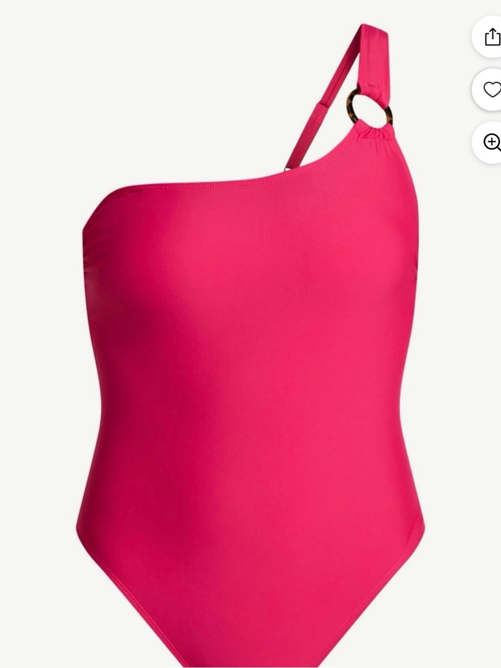 One-Shoulder Fuschia Pink Women's Swimsuit Time and Tru M NWT one piece